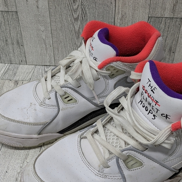 White and Red High-Top Sneakers main image 9